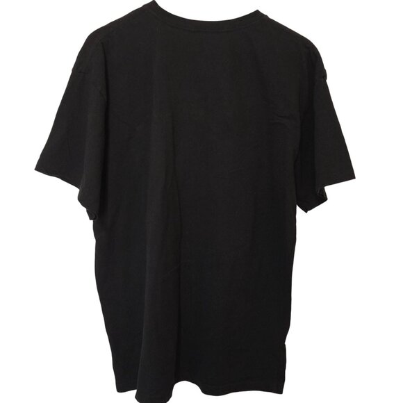 The Rolling Stones Black T-Shirt L/XL Pink Lips & Floral Tongue 100 % Cotton - Picture 3 of 4